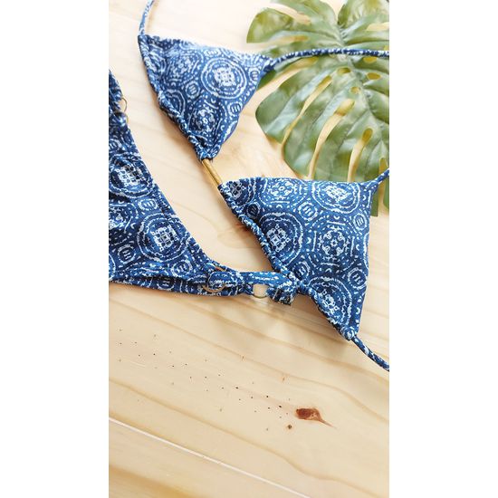 Biquini Fio Duplo Tie Dye Azul 550