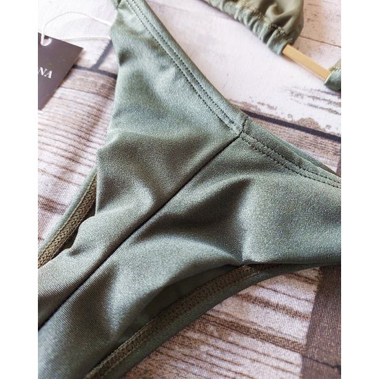 Biquini Fio Dental Verde Croco 086