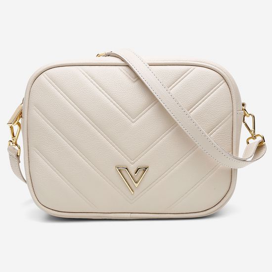 Bolsa Feminina Ana em Couro Legitimo OffWhite Vittal 