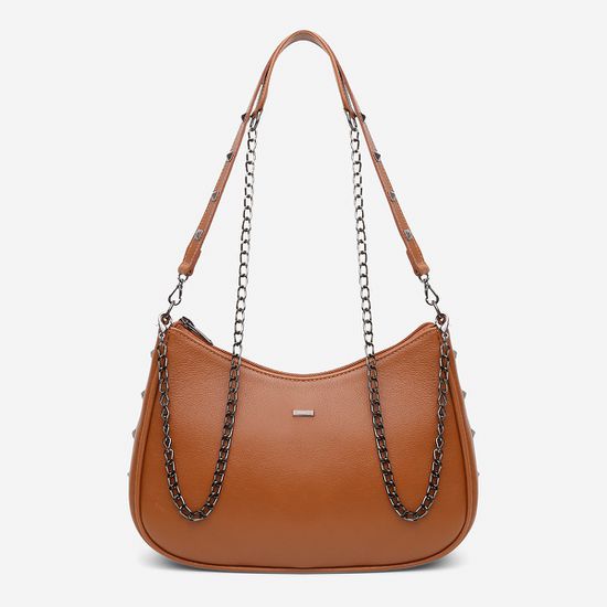 Bolsa Feminina Couro Legítimo Yara com Sparkle e Alça Dupla