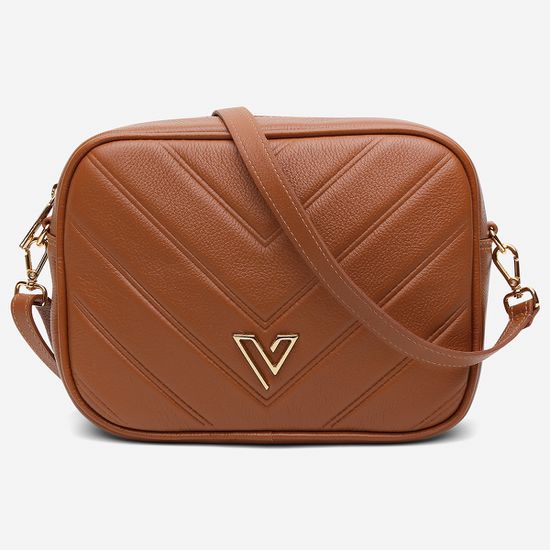 Bolsa Feminina Ana em Couro Legitimo Caramelo Vittal
