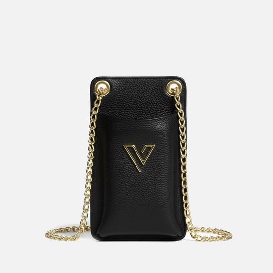 Porta Celular Vittal Kátia em Couro Preto