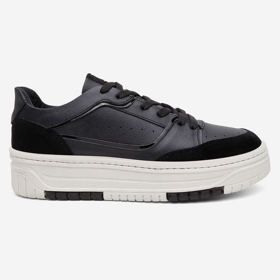Tênis Feminino Vittal Aura Preto Solado Flatform Confort