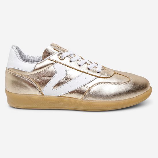 Tênis Feminino Em Couro Vittal Estela Dourado
