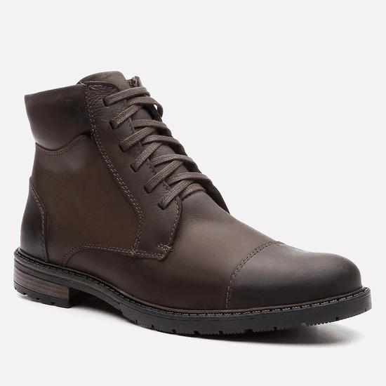 Coturno Casual Masculino Vittal em Couro Café 