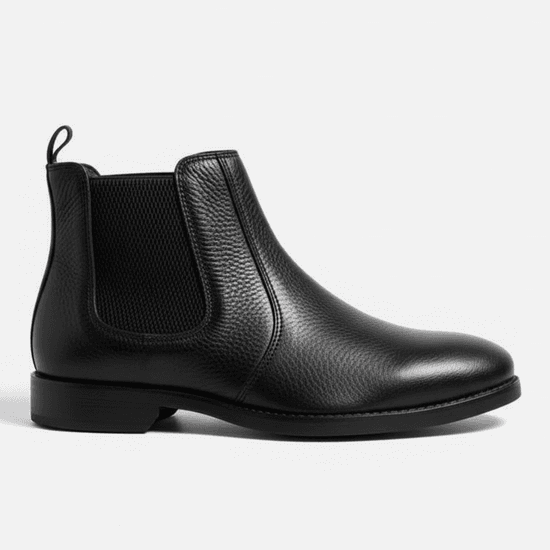 Bota Masculina Chelsea London Vittal em Couro Legítimo Preto