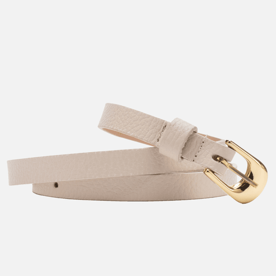 Cinto Feminino Vittal Lia Couro OffWhite Fivela de Pino 