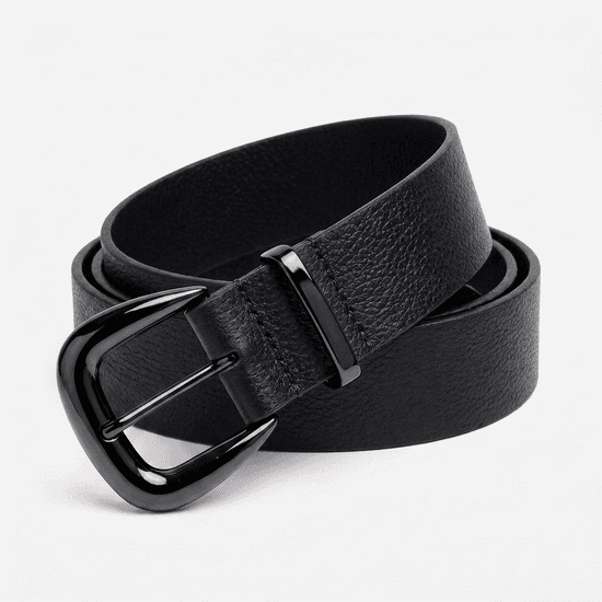 Cinto Feminino Vittal Gabi Couro Preto Fivela de Pino