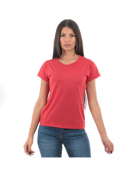 Camiseta Feminina Vermelha Lisa - Arietto