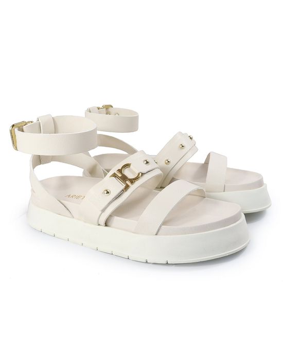 Papete Feminina Sofia Sola Alta Off White - Arietto