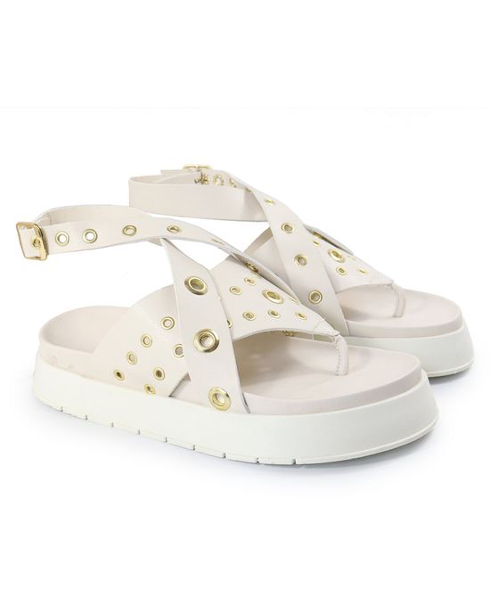 Papete Feminina Alessandra Sola Alta Off White - Arietto