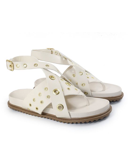 Papete Feminina Alessandra Sola Baixa Off White - Arietto