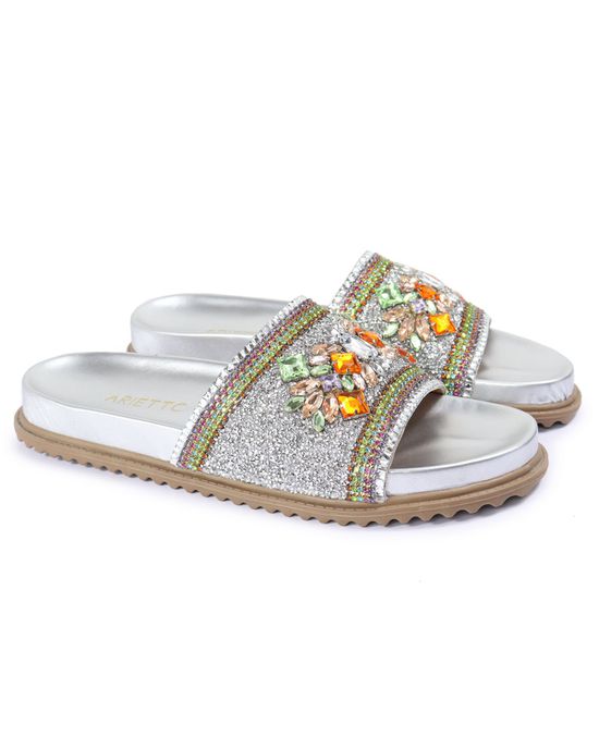 Papete Feminina com Pedraria e Brilho Cristal - Arietto