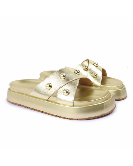 Sandalia Papete Sola Alta Katia Dourado - Arietto