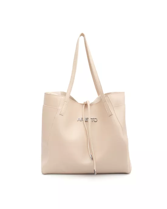 Bolsa Feminina Sacola Grande Antonela Marfim - Arietto