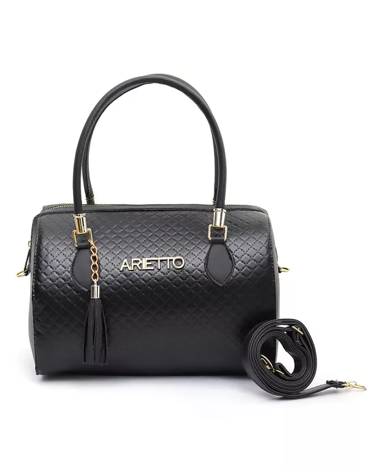 Bolsa Baú Feminina Helena Matelasse Preta - Arietto