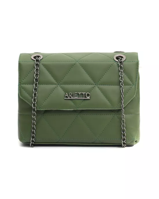 Bolsa Jade Bordada Feminina Verde Militar - Arietto