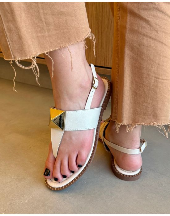 RASTEIRA SUZI OFF WHITE COM TACHA