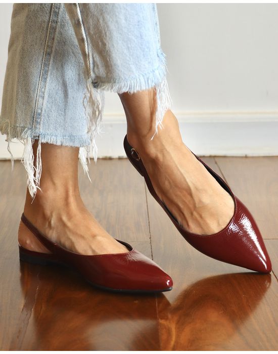 SAPATILHA SORAIA COURO CHERRY