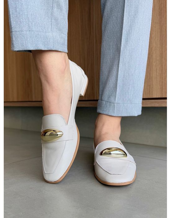 MOCASSIM MAITÊ COURO CREME