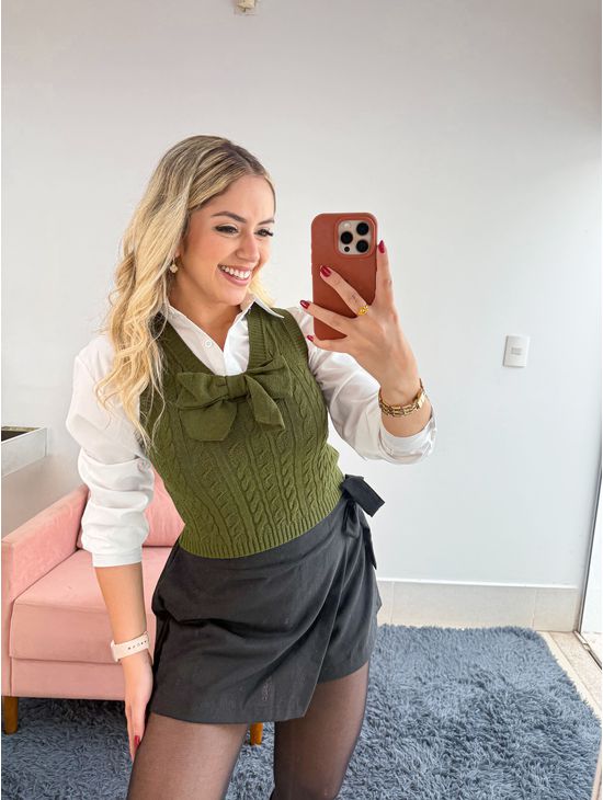 BLUSA TRICO LAÇO VERDE - Le Fancy store