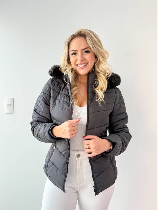 JAQUETA PUFFER PRETA - Le Fancy store