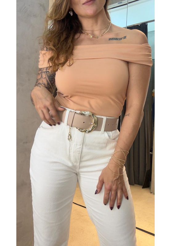 Blusa Ombro A Ombro Doce Trama 106159 Nude - USE MV ESSENCE