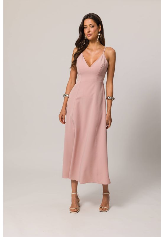 Vestido Alças Doce Trama 105473 Rose - USE MV ESSENCE
