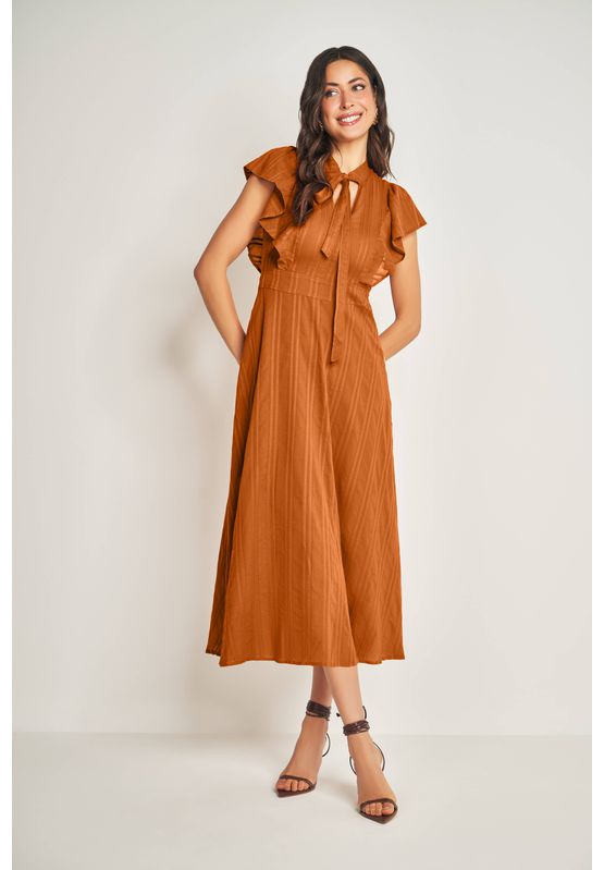 Vestido Doce Trama 105508 Marrom Sépia - USE MV ESSENCE