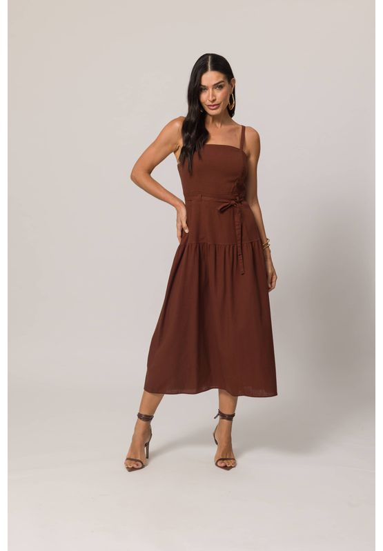 Vestido Doce Trama 105512 Marrom Sépia - USE MV ESSENCE