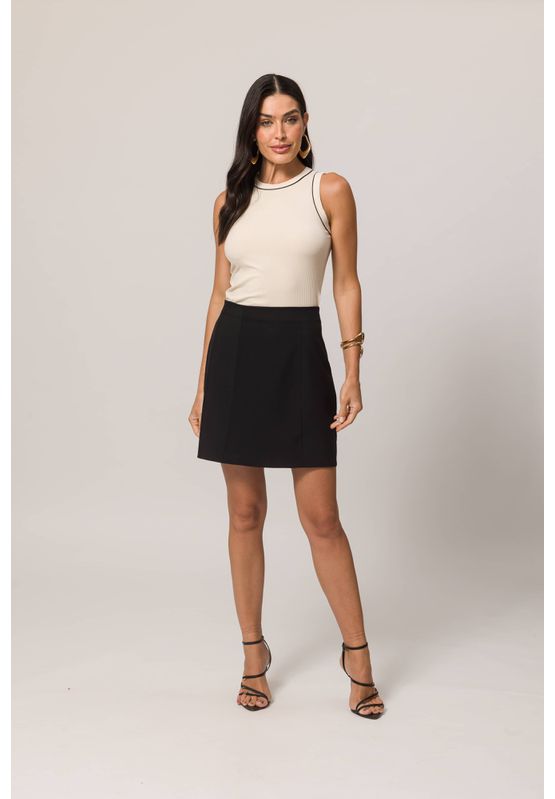 Saia Doce Trama 105476 Preto - USE MV ESSENCE