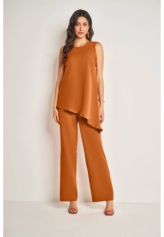 Blusa Assimetrica Doce Trama 105541 Laranja - USE MV ESSENCE