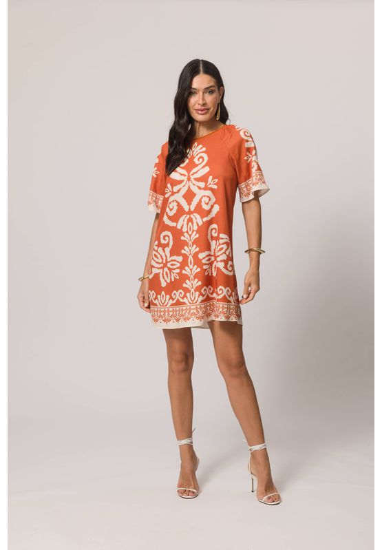 Vestido Selva Doce Trama 105559 Laranja - USE MV ESSENCE