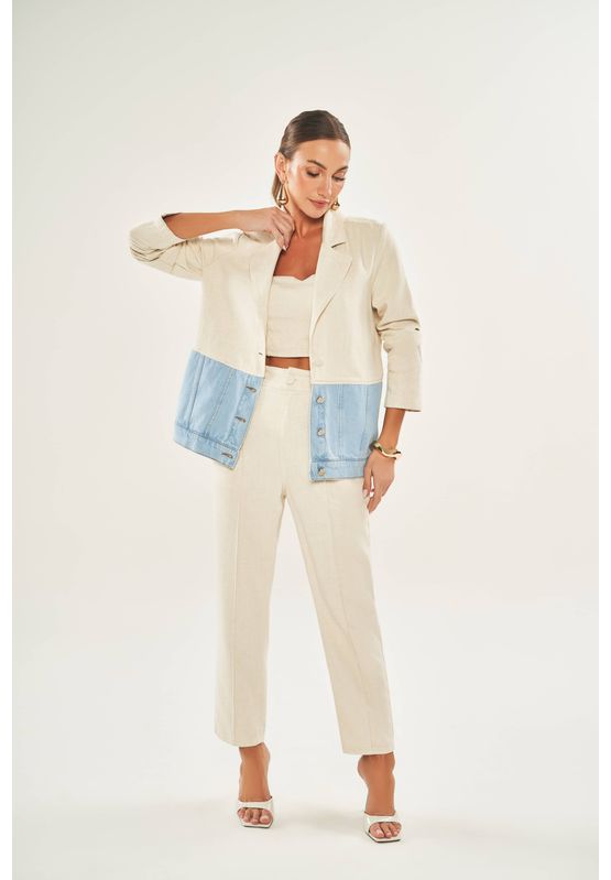 Blazer Doce Trama Bicolor 105566 Cru - USE MV ESSENCE