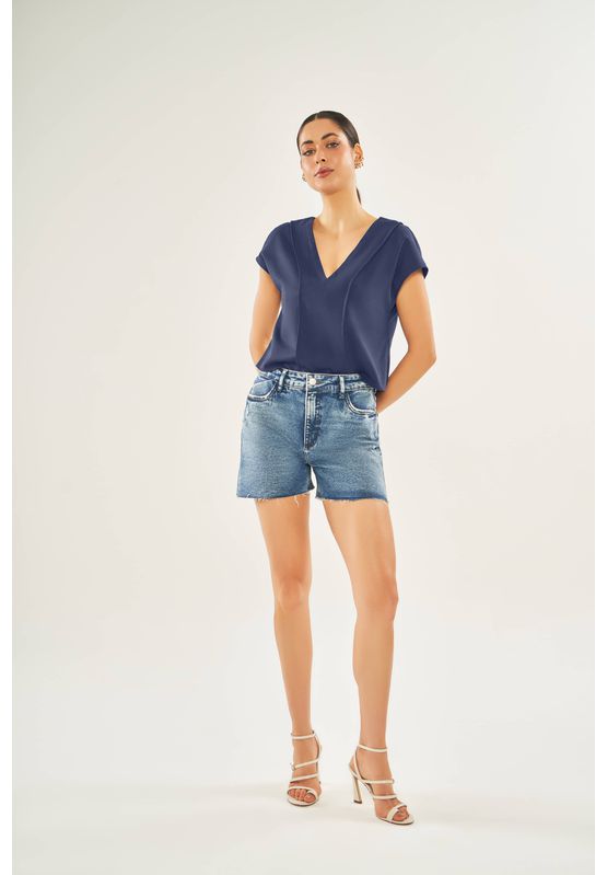 Short Jeans Doce Trama 105524 Azul Marinho - USE MV ESSENCE