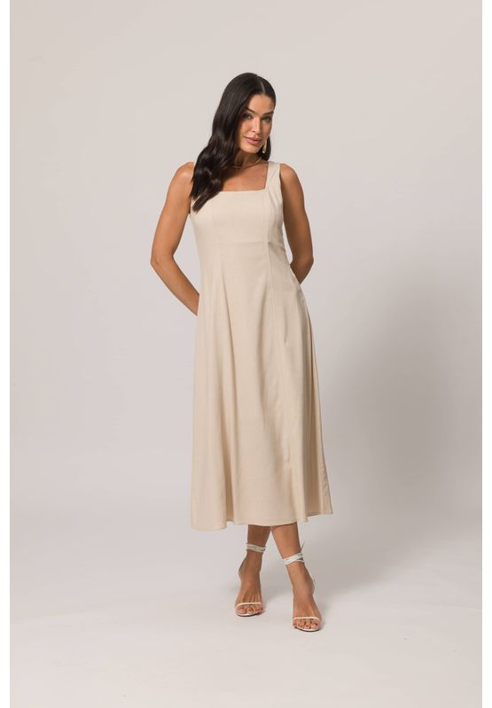 Vesitdo Midi Doce Trama 105651 Cru - USE MV ESSENCE