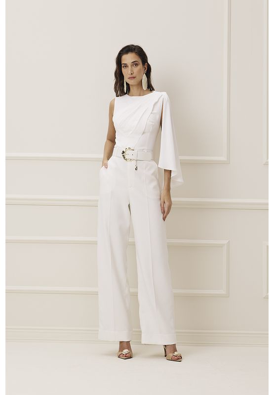 Blusa Cropped Com Sobreposição Charry 426062 Branc... - USE MV ESSENCE