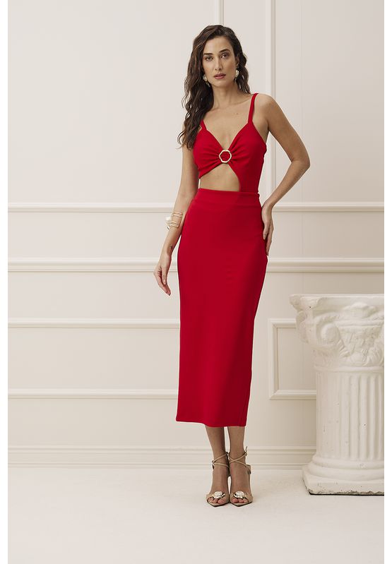 Saia Super Midi Charry 426267 Vermelho - USE MV ESSENCE