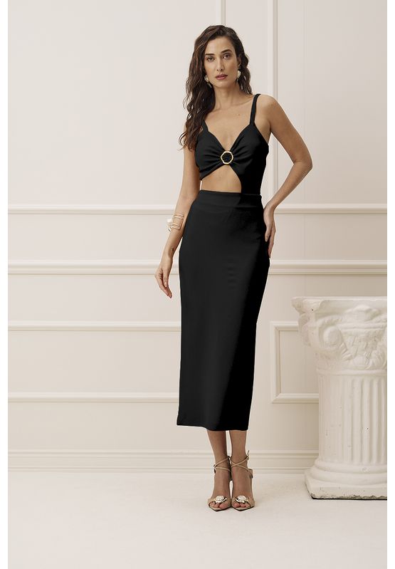 Saia Super Midi Charry 426267 Preto - USE MV ESSENCE