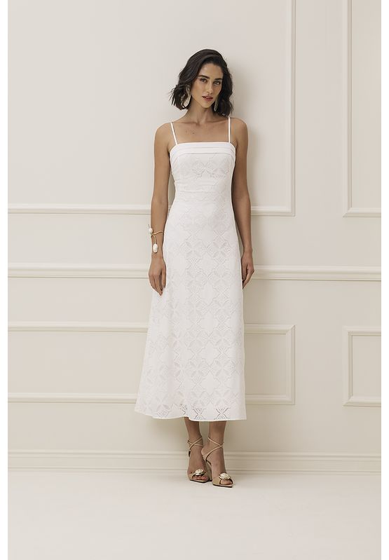 Vestido Super Midi Liso Com Lapelacharry 426270 Br... - USE MV ESSENCE