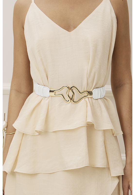 Cinto Elastico Com Fivela 426303 Marfim - USE MV ESSENCE