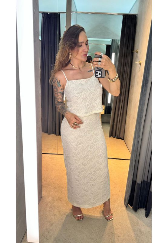 Conjunto Rendado Cropped E Saia Sly Wear 559017 Of... - USE MV ESSENCE