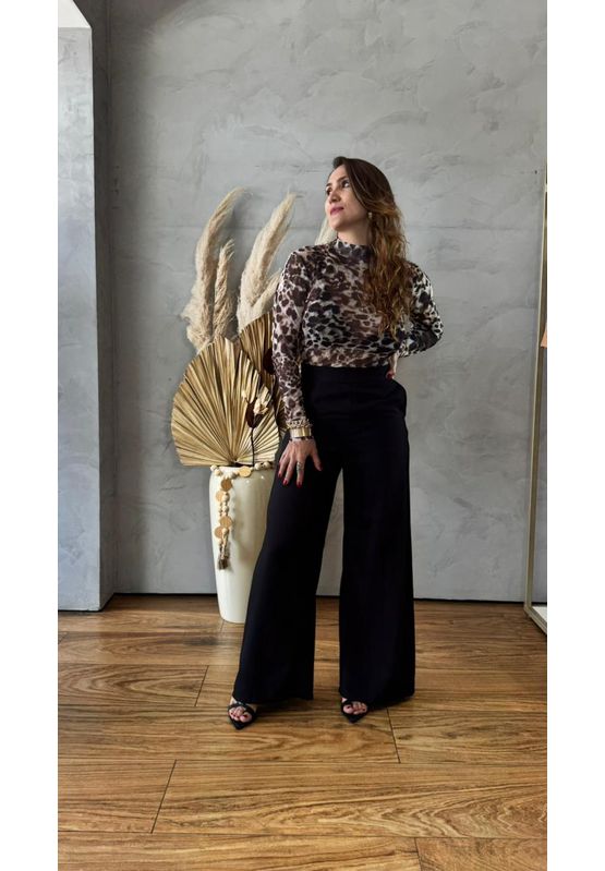 Blusa Animal Print Tule Sly Wear 561020 Animal Pri... - USE MV ESSENCE