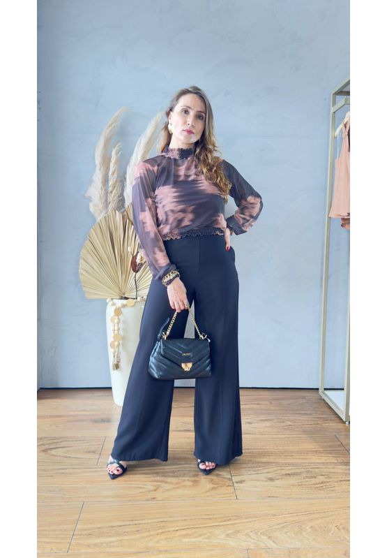 Blusa Floral Fog Chocolate Martini Sly Wear 561156... - USE MV ESSENCE