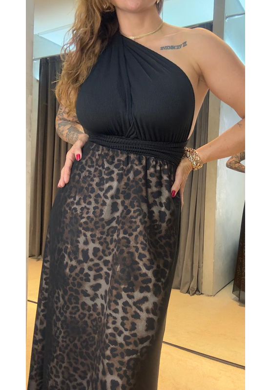 Saia Tule Animal Print Sly Wear 563109 Animal Prin - USE MV ESSENCE