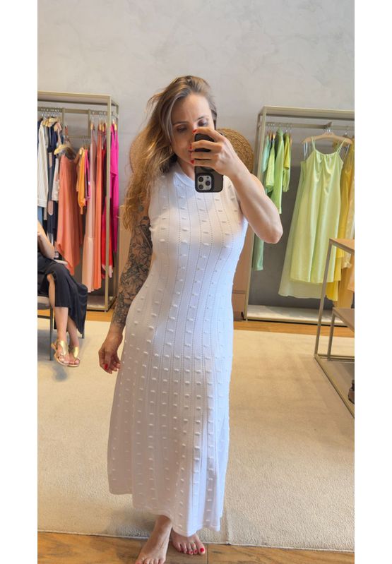 Vestido Modal Doce Trama 105578 Off White - USE MV ESSENCE