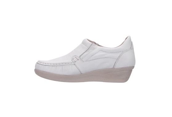 sapato branco de couro feminino