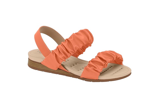 Sandália Confortável para Esporão - Coral | Pé Relax Sapatos Confortáveis
