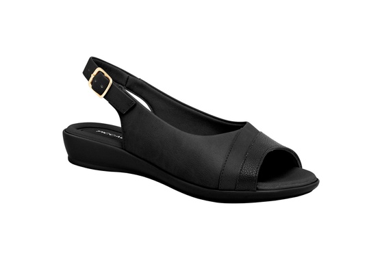 Sandalia preta confortavel clearance