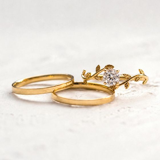 Classic Reta 2mm & Fiore - Conjunto